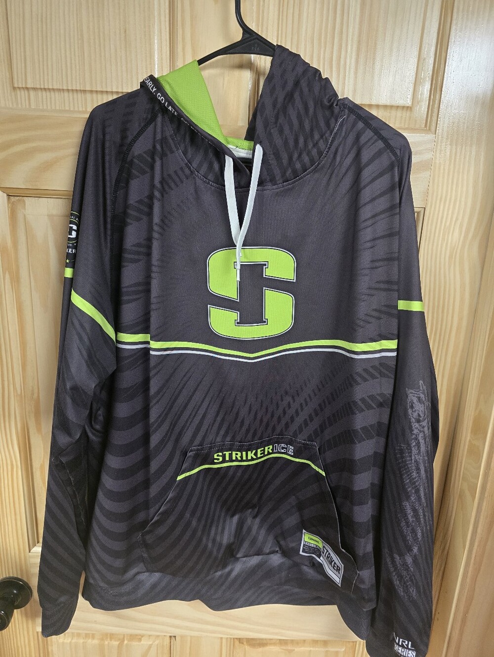 Men's Black & Lime Green Performance Hoodie